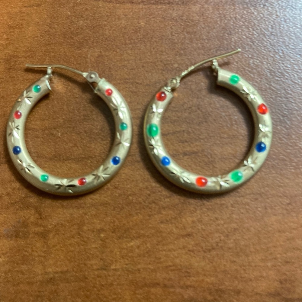 14K Yellow Hood JCM Hoop Earrings
